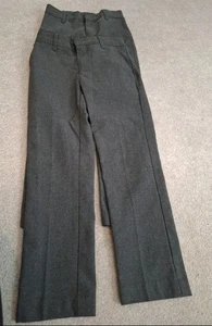 2 x Boys M&S School Trousers, Grey, Slim, 6-7 Years - Picture 1 of 4
