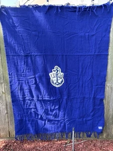 Rare Vtg 60's 70's Pendleton Wool Varsity Stadium Blanket US Naval Academy 57x67 - Picture 1 of 7