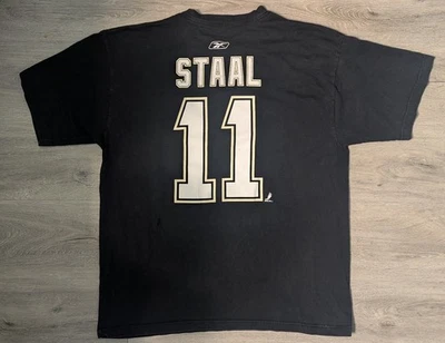 Camiseta negra para hombre Jordan Staal Pittsburgh Penguins Reebok NHL talla grande Foto 1 de 4