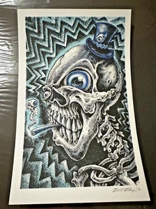 Emek "Smokin' Brain" Art Print – Smogician Signed Limited Edition - Picture 1 of 2