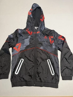 Cortavientos Reebox negro/rojo cremallera completa niños 10-12 #377 Foto 1 de 4