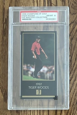 1998 Champions of Golf Tiger Woods The Masters Collection PSA 8 NM-Mt 1997 - Image 1 of 2