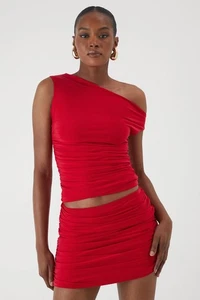 Misspap Red Top Womens Going Out Tops - Picture 1 of 5