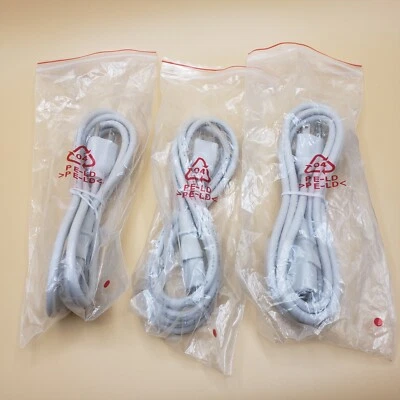 3pack LL81924 Grounded POWER CORD-White 6ft - Image 1 of 4