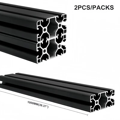 SEEKLINY 2pcs T Slot 4080 Aluminum Extrusion EU Standard Linear Rail Framing 40x80x1000mm