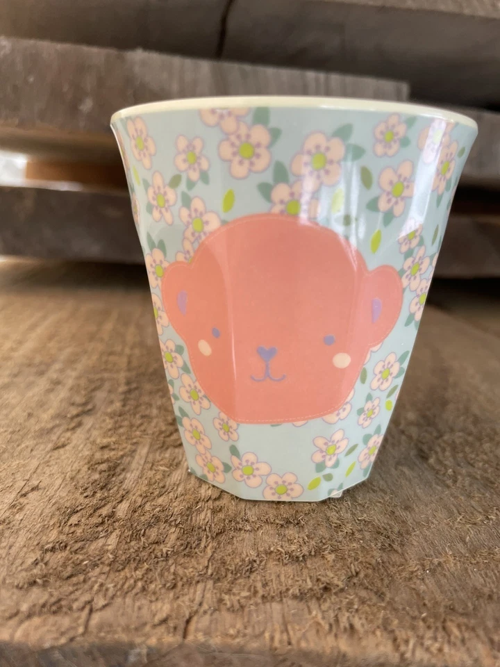 Rice Becher Melamin Bär mit Blümchen Kinderbecher Partybecher
