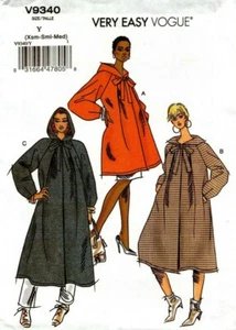 Vogue Sewing Pattern 9340 V9340 Womens Coat Sewing Pattern Size Xsm-Sml-Med NEW - Picture 1 of 3