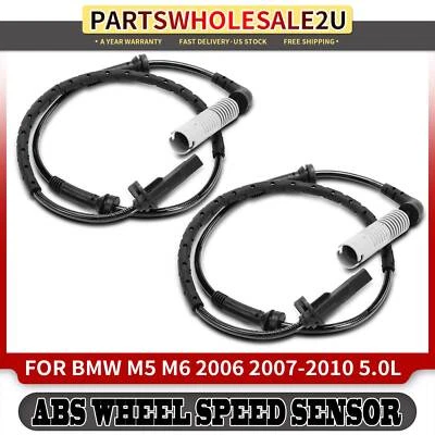 Set of 2 Rear Left & Right Sides ABS Wheel Speed Sensor for BMW M5 M6 2006-2010 - Imagem 1 de 4