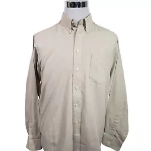 David Taylor Dress Shirt Men's Size 16.5 34/35 Pocket Long Sleeve Tan - Picture 1 of 10