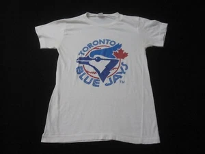 Camicia vintage Toronto Blue Jays uomo piccola punto singolo baseball anni 80 - Foto 1 di 11