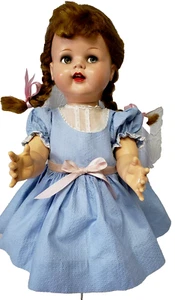 Muñeca Saucy Walker De Colección Ideal 22" 1951 Ojos Coquetos Original Peluca Saran Trenzada Usada en Excelente Condición - Imagen 1 de 12