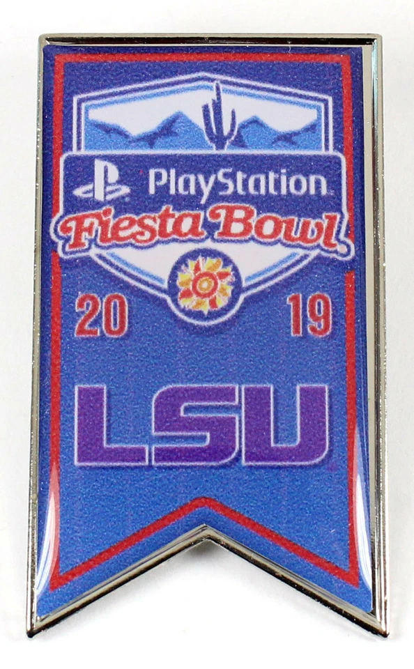 Official 2019 Playstation Fiesta Bowl LSU Tigers Collectible Pin - Image 1 of 1