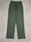 Vintage 70s Vietnam War OG507 USMC Army Green Utility Field Trousers Size 29