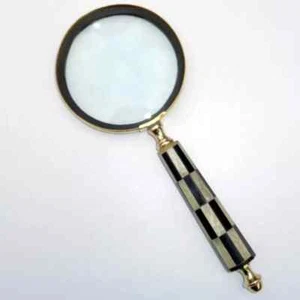 Brass Magnifying Glass Vintage Magnifier W/ Beautiful Handle Decorative Gift - Picture 1 of 5