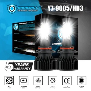 9005 HB3 LED Headlight Bulbs 2400W 360000LM High Beam Conversion Kit 6500K White - Picture 1 of 12