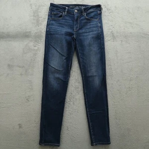 American Eagle Jeans Women's Size 8R Blue Low-Rise Skinny Denim Pants 29" Inseam - Picture 1 of 18
