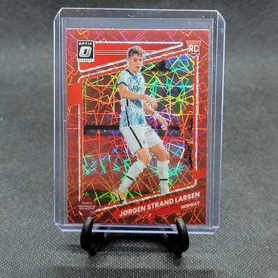 2021-22 Donruss JORGEN STRAND LARSEN #106 Optic RED VELOCITY PRIZM SP RC Norway - Image 1 of 4