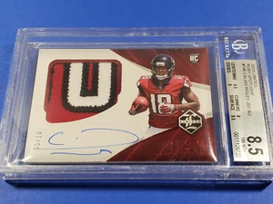 2018 LIMITED CALVIN RIDLEY RED ROOKIE AUTO PATCH SIGNATURE SIGNED SP #10 BGS 8.5 - Picture 1 of 5