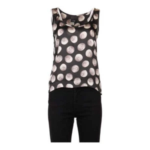 Armani Jeans Polka Dot Blouse - Small Black Viscose - Picture 1 of 10