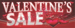 4'X10' VALENTINE'S SALE BANNER Signs XL Holiday Day Gifts Flowers Jewelry Love - Picture 1 of 1