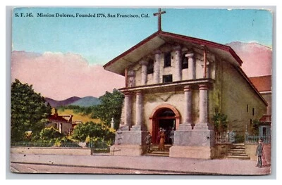 San Francisco CA California Mission Delores Divided Back Postcard Posted 1917 - Image 1 of 2