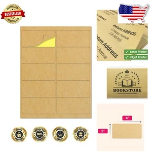 4 x 2 Premium Self-Adhesive Label Stickers - Perfect for Crafting & Business - Picture 1 of 11
