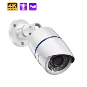 Ultra HD 4K 8MP POE IP Kamera Mensch erkennen weiß Außen Kugel Überwachungskamera - Bild 1 von 12