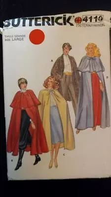 Butterick 4110 Misses' Cape Pattern Size 16-18 - Image 1 of 2