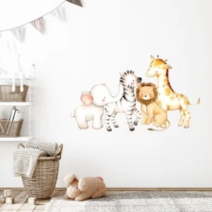 Baby Safari Animals Childrens Nursery Wall Sticker WS-71245 - Picture 1 of 12