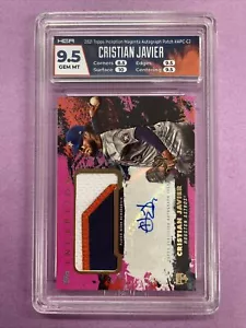 2021 Topps Inception Cristian Javier Magenta RPA Rookie Patch Auto /75 HGA 9.5 - Picture 1 of 2