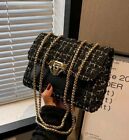 Small Black Womens Ladies Shoulder Bag Satchel Fashion Handbag Fancy 