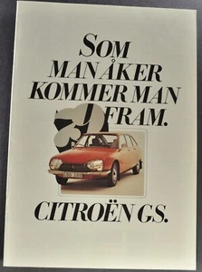 1979 Citroen GS Catalog Brochure Sedan Wagon Excellent Original 79 Swedish Text - Picture 1 of 9