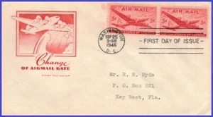 Skymaster USA3 #C32 ADDR HOUSE OF FARNAM FDC STR2 DC-4 - Imagen 1 de 1