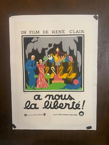 affiche lithographié signée - J-A MERCIER -A nous la liberté .Entoilée - Imagen 1 de 6