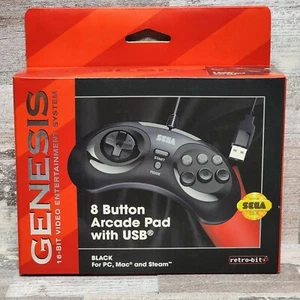 Retro-Bit Official Sega Genesis USB Controller For Sega Genesis Mini PS3 PC - Picture 1 of 7