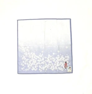 Fazzoletto Giapponese Maiko Kimono Bambina Ricamato Cotone Blu 18”x 18,5” - Foto 1 di 3