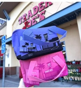 Trader Joe's Mini Isoliertasche Brotzeittasche Paket Rosa & Lavendel Sommer 🛍️🔥 - Bild 1 von 23