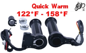 Empuñaduras térmicas universales de lujo para mango de motocicleta de 7/8"" con interruptor de 3 posiciones - Imagen 1 de 5