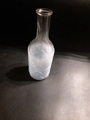 Glasvase Glasflasche, Vase ca. 22cm hoch ca. 25cm Umfang unten graublau - Bild 1 von 4