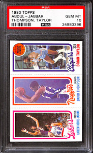 1980 TOPPS #4 JABBAR/THOMPSON/TAYLOR TL PSA 10 24983396