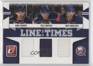 2010 Donruss Line of the Times Jerseys John Tavares Kyle Okposo Matt Moulson #10