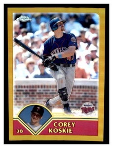 2003 Topps Chrome Gold Refractors #67 COREY KOSKIE /449 Minnesota Twins ~G4K