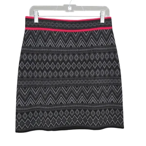 KRIMSON KLOVER Rock M schwarz grau Merinowolle Strick Pull On Stretch geometrisch - Bild 1 von 9