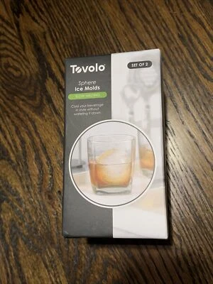 TOVOLO Esfera Moldes de Hielo Apilables Fusión Lenta Juego de 2 TOTALMENTE NUEVOS EN CAJA Foto 1 de 2