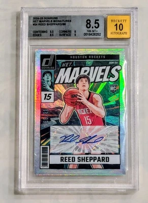 2024 Donruss Net Marvels Signature Reed Sheppard /99🔥 RC Auto 🔥Beckett 8.5/10 - Image 1 of 2