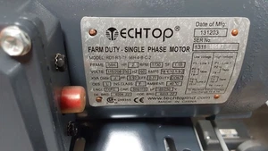 Techtop RD1-RS-TF-56H-4-B-C-2 Electric Motor - Black - Picture 1 of 7