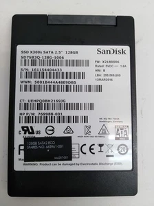 Lot of 5 SanDisk SD7SB3Q-128G X300s 128 GB 2.5 in SATA III Solid State Drive - Afbeelding 1 van 3