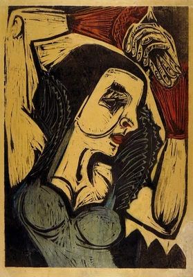 Ernst Ludwig Kirchner Poster of Nina Hard : Archival Quality Art Print 1921 - Image 1 of 2