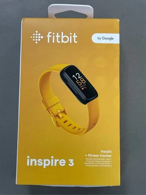 Reloj rastreador de bienestar Fitbit Inspire 3 Morning Glow, 19,5 mm - amarillo Foto 1 de 3