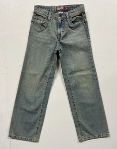 Old Navy Boys sz 8 regular jeans washed out blue zip closure  Adjustable Waist - Picture 1 of 9